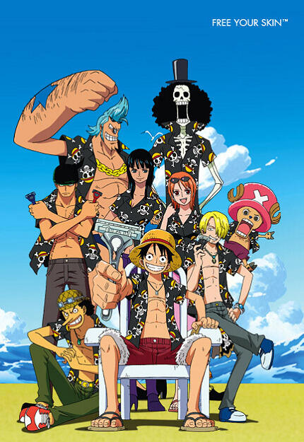 Schick x One Piece постер